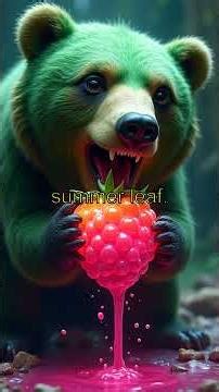 The Mystery of the Green Bear! 🌿✨ #AmazingAnimals #NatureKids