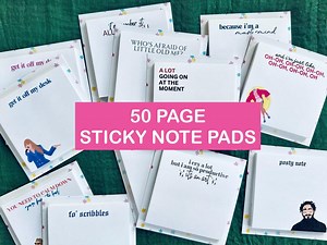 Pop Culture-inspired Sticky Notes 50 Page Sticky Note Pad, Office Humor, Co Worker Gift, Dark Humor Stationery for Home/office, Gift for Her - Etsy