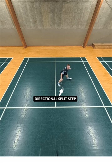 Split Steps from a high angle😀 An overhead view highlights how William executes the horizontal and directional split step, which is crucial for covering the court effectively. #badminton #badmintonworld #badmintontutorial #badmintontechnique #bulutangkis