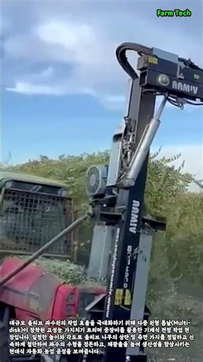 올리브 나무 기계식 가지치기 작업 #worker #process #trimming #machinery #agriculture