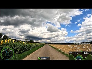 50 minute 3 Hills Virtual Cycling Workout Garmin Speed Display Ultra HD Video