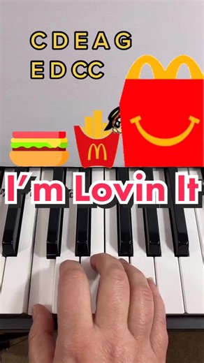 McDonad Song Piano Tutorial #McDonaldsCCSing #imlovinit #piano #pianolesson
