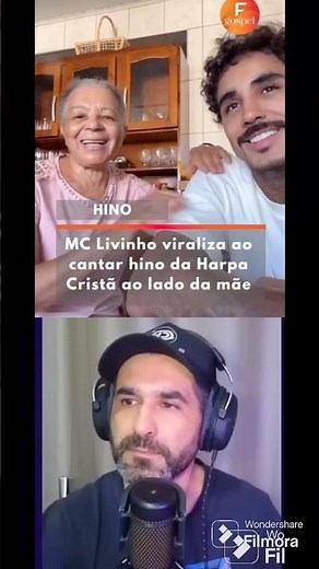 MC Livinho sings a hymn from the Christian harp alongside his mother! #jesus #christ #praise