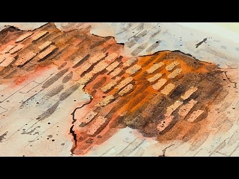 Stop Painting Every Single Brick! Try the Candle Trick 🕯️✨ Watercolor Brick Wall Tutorial: Easy Way