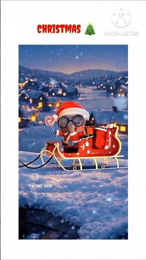 "Magical Christmas Night – Cute Santa Animation 🎅✨ Cozy Winter Vibes" #Christmas#santa