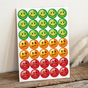 Smiley Stickers - Reward Stickers - Sticker Sheet - Stickers - Fun Stickers - Color Coding Stickers - Sticker Sheet Smileys - Etsy
