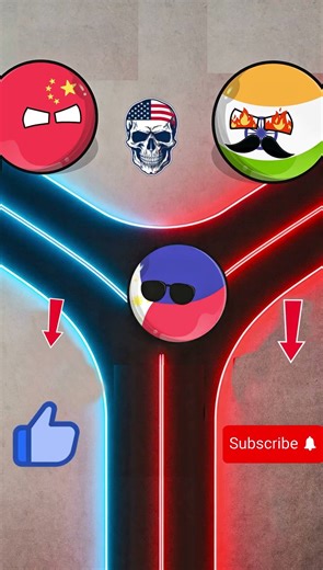 China Vs India who will win? #shorts #countryballs