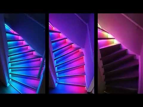 How to use WLED controller and infrared sensor to achieve dynamic lighting effects on stairs