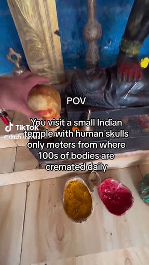 Explore the Eerie Aghori Shrine with Real Human Skulls