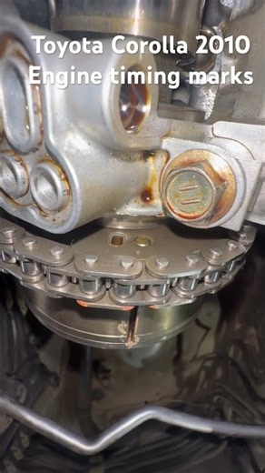 Timing marks on 2010 Toyota Corolla #automobile #mechanic #toyota #corolla #timing g