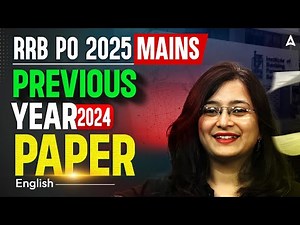 RRB PO 2025 Mains | RRB PO Mains English | RRB PO Mains Previous Year Paper 2024 | Kinjal Ma'am