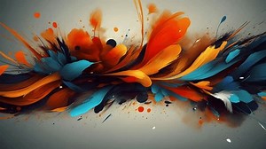 the best desktop abstract wallpaper artwork, also shaped as marble, and the rotation ratio is so smooth in orange, blue and yellow