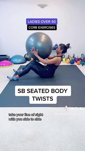 Core Exercise Ensemble for Women Over 40 | Stability Ball Challenge