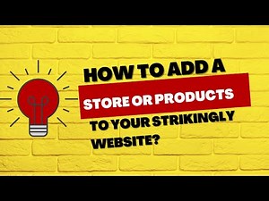 How to add a store or products to your Strikingly Website?