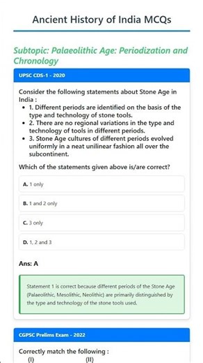 Palaeolithic Age: Periodization and Chronology