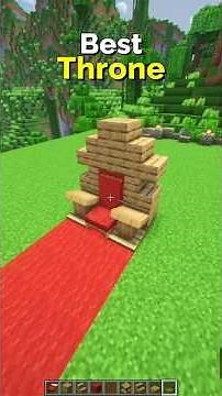 How to Make the Best Throne in Minecraft – Epic Decoration | CupSapling #minecraft #shorts #easy