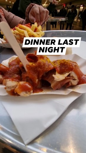 1.6K views · 59 reactions | Dinner last night. #currywurst #germanfood | My Dinner- Easy German Recipes | Facebook