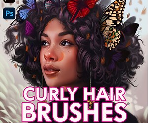 ArtStation - Curly Hair Brushes for Photoshop and Procreate | Brushes