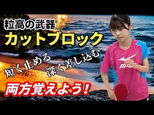 【卓球】粒高カットブロックのコツ！２種類のカットブロックを使い分ける！