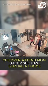 A woman who suffers neurologically induced seizures said she “never [has] to worry” about getting hurt, after footage showed her children coming to her rescue at their home in Virginia. ❤️ | ABC7