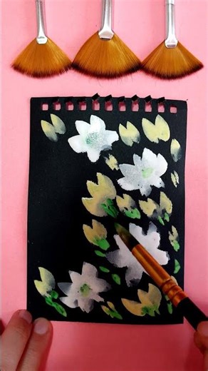 Decorating “Happy Birthday” Text with White Watercolor Flowers #art #painting #drawing