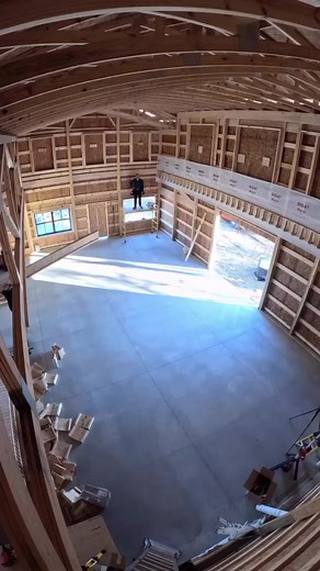 2.2M views · 12K reactions | Fast and efficient install of 23’ long 14” tall I-Joist for a solid second story on the RRHQ. | RR Buildings | Facebook