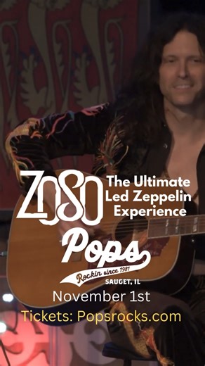 THIS SATURDAY Experience the magic of Led Zeppelin live. 🎤 Zoso: The Ultimate Led Zeppelin Experience 📅 Saturday, November 1 | Doors 7PM 🎟️ For tickets, visit the link below! Ticket packages, GA, and reserved balcony seating available. Celebrating 30 years of legendary performances...get your tickets now! www.ticketweb.com/event/zoso-the-led-zeppelin-experience-pops-concert-venue-tickets/13749644?pl=pops | Pop's Nightclub and Concert Venue