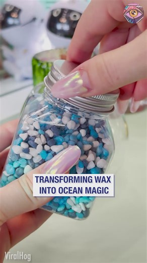 Crafting ocean-inspired magic candles💙 | Bright Side