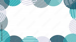 Striped circles frame background (blue, seamless loop) Stock ビデオ