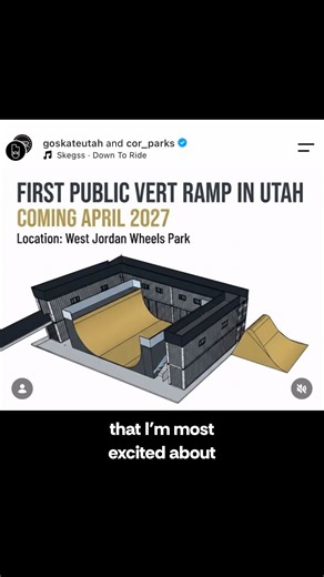 Utah is about to get its first public vert ramp and it’s coming to West Jordan! #shorts #new
