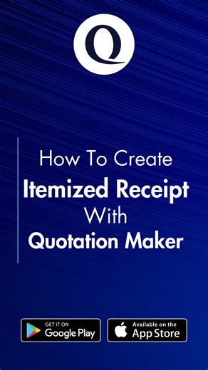 Quotation Maker on Instagram: "Learn how to create itemized receipt! Create detailed and professional itemized receipts that clearly show product-wise pricing and totals using Quotation Maker. Perfect for transparency and accurate billing 🚀 Download now – link in bio 🔗 #LearnHowToCreate #ItemizedReceipt #ReceiptMaker #BusinessReels #SmallBusinessIndia #EntrepreneurLife #StartupIndia #BusinessDocumentation #BillingDetails #PaymentRecords #OfficeTools #BusinessSoftware #DigitalBusiness #ReelsFor