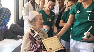 25K views · 215 reactions | 97-year-old woman named honorary nurse by...