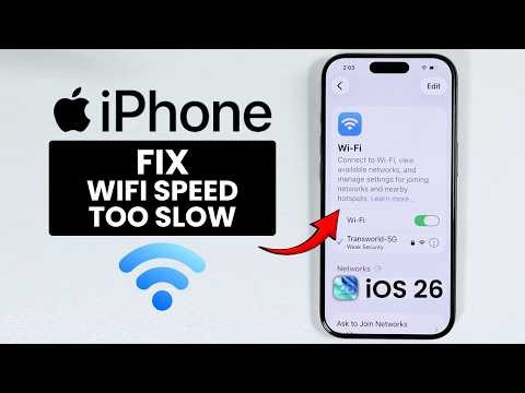 iOS 26 - FIX Wi-Fi Speed Too Slow on iPhone - Boost Speed