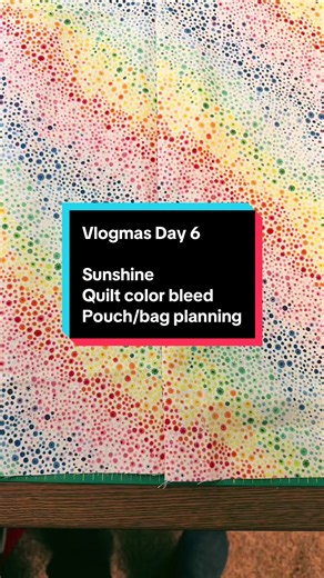 #Vlogmas Day 6 - eventful! Filming a quilt drop in the sunshine, planning more Christmas gifts, color bleed when washing a quilt #quilting #quilttok #quiltersoftiktok #fyp