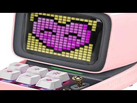 Divoom Ditoo-Pro Retro Pixel Art Bluetooth Portable Speaker Alarm Clock DIY LED Display Board,