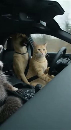 Cat and Dog Get Stopped at a Checkpoint 🚓😳 | That Cat Universe #aishorts