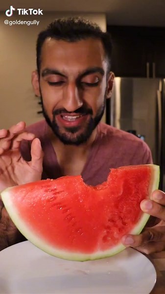 Watermelon with Black Salt Mukbang | Pakistani Food TikTok