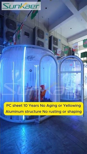 Experience Unobstructed Luxury: Sunkaer High-Strength Polycarbonate Dome House ✨ #dome #restaurant