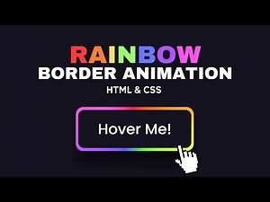 🌈 Gradient Border Animation Using HTML & CSS | How To Create a Button with Gradient Border Effect