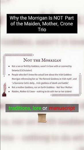 Why the Morrigan Is NOT Part of the Maiden Mother Crone Triple Goddess #morrigan #irishgoddess