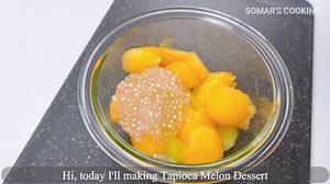 67K views · 1.6K reactions | របៀបធ្វើបង្អែមត្រសក់ស្រូវ Tapioca Melon Dessert is a refreshing dessert for summer. In this recipe, the broth plays the main role. Ingredients: Organge Melon Green Melon 1cup [250ml] Coconut water ½cup [120ml] Coconut Milk ½cup [120ml] Fresh milk ½cup [100g] Tapioca pearls 5Tbsp Sugar ¼tsp Salt 3 Pandan leaves | Somar's Cooking | Facebook