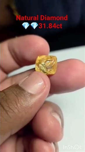 NATURAL❤✨YELLOW(Gem Diamond)💎💎31.84ct #(SIERRA LEONE)🇿🇦‪@gemstonesdesires6445‬(Pl Sub)My YouTube▶️