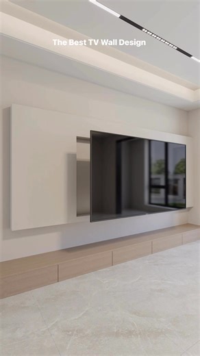 1.2M views · 6.7K reactions | Check this modern and minimal yet creative design of a TV wall layout ✨殺 • • #tvwalldesign #livingroominspo #tvcabinet | Tiffany Design Studio | Facebook