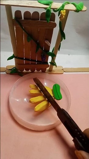 Realistic Clay Banana Tutorial 🍌#shorts