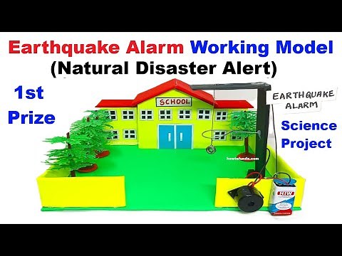 earthquake alarm working model (best natural disaster alert project ) science exhibition howtofunda
