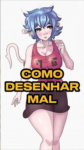 🎨 Como desenhar mal [Dica de arte] #arte #comodesenhar #anime