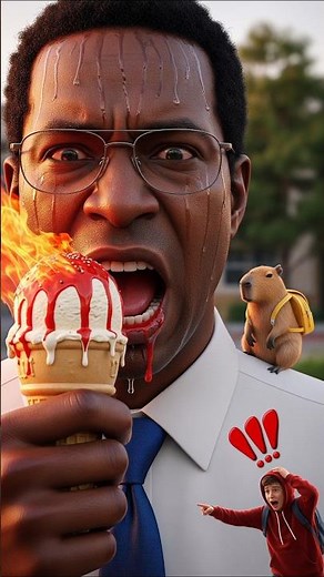 Capybara Avoids the Spicy Ice Cream Trap... But The Teacher Made a Huge Mistake 🍦🌶️ #shorts