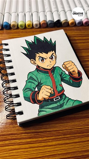 I Drew Gon Freecss from Hunter x Hunter ⚡ Anime Art #shorts