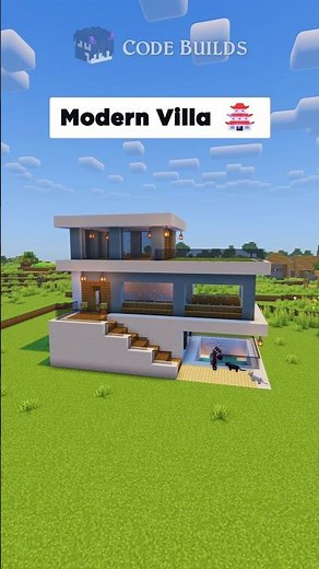 Modern Villa Minecraft Build ⛏️ #minecraft #tutorials