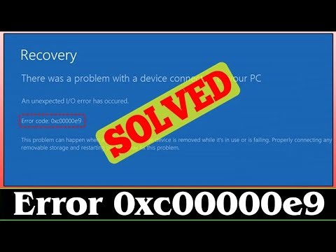 [SOLVED] Error Code 0xc00000e9 Problem (100% Working)